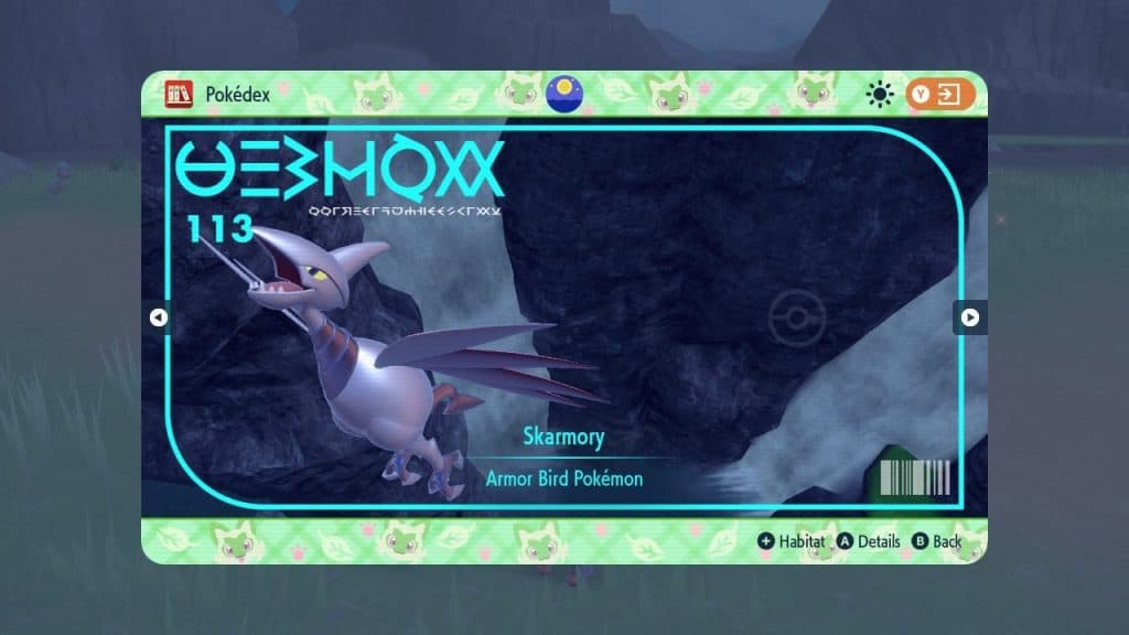 pokemon scarlet violet skarmory pokedex