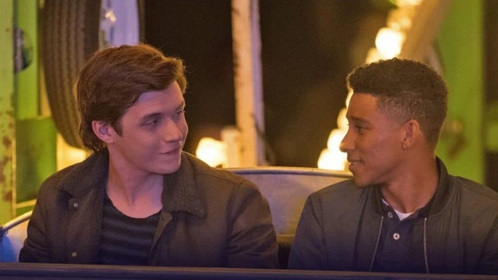 Simon and Bram ride the Ferris wheel at the  end of Love, Simon