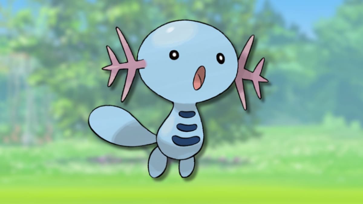 Wooper with Pokemon GO background blurred