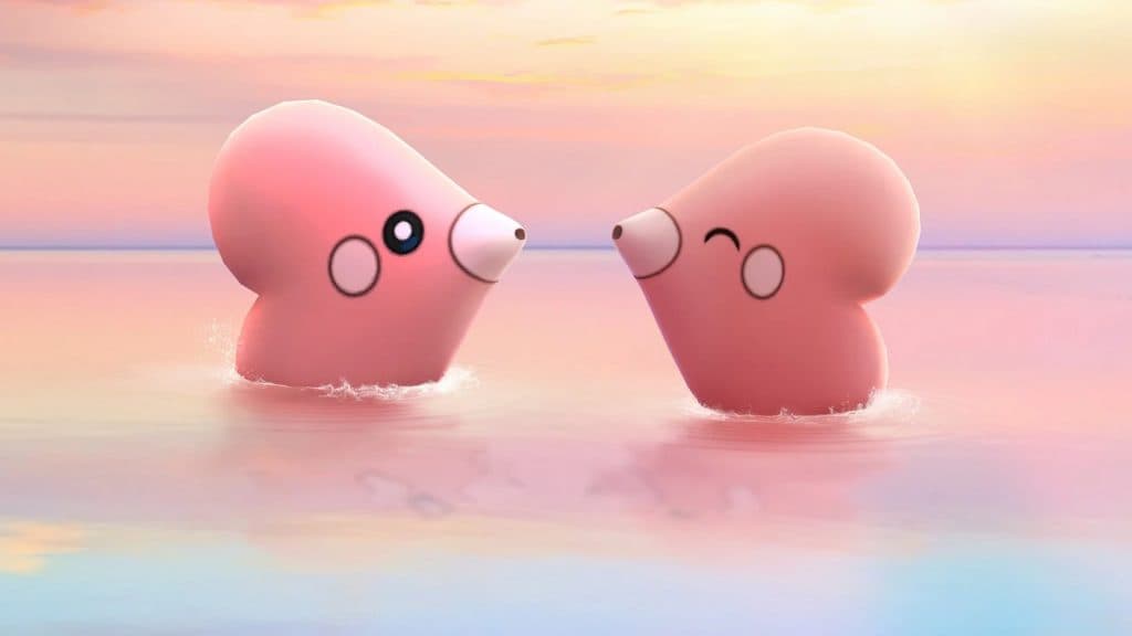 Pokemon Go artwork featuring 2 Luvdisc