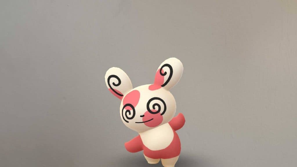 The Pokemon Spinda is shown