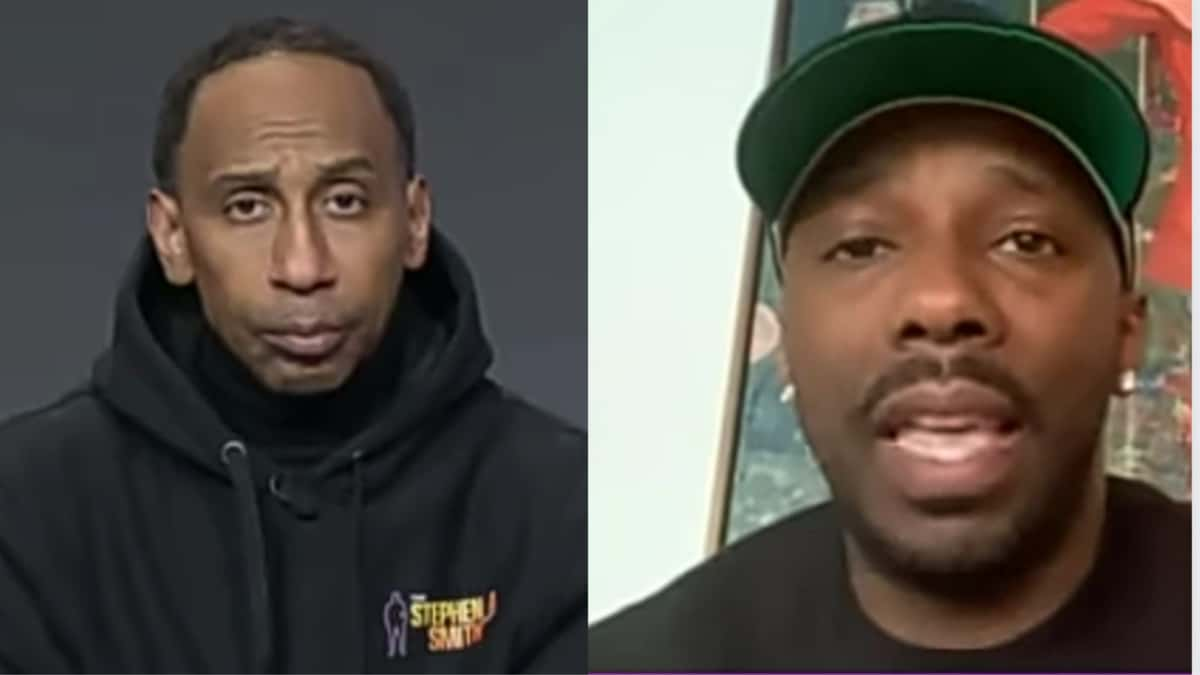 Stephen A. Smith and Rich Paul on a Feb. 14 episode of "The Stephen A. Smith Show."