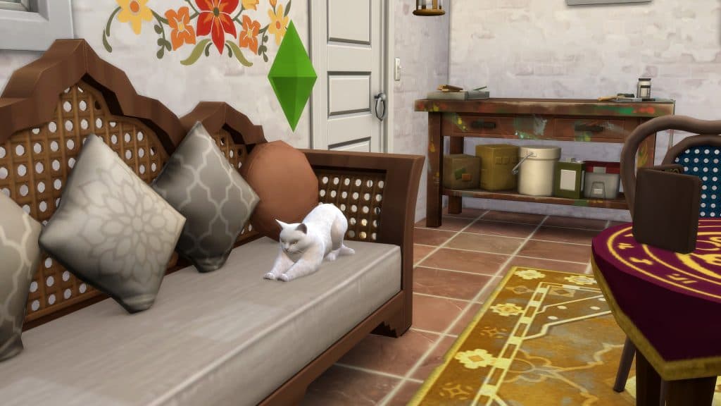 Image of a playable cat in The Sims 4