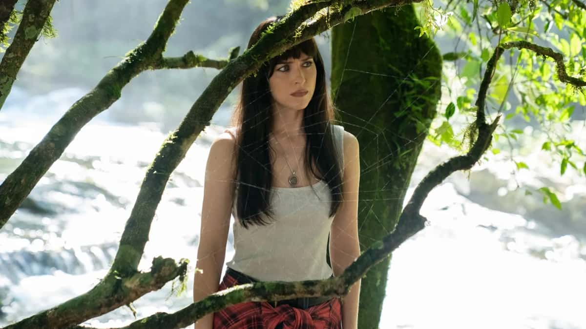 Dakota Johnson in the Peruvian jungle in Madame Web.