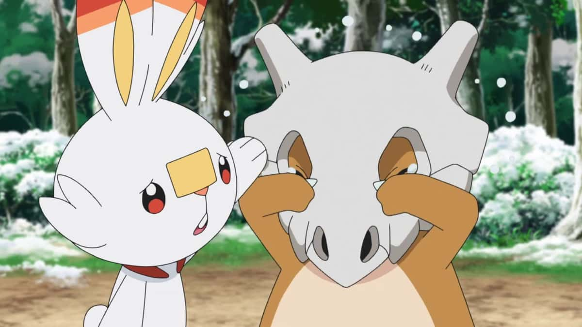 Scorbunny and Cubone from Pokemon anime