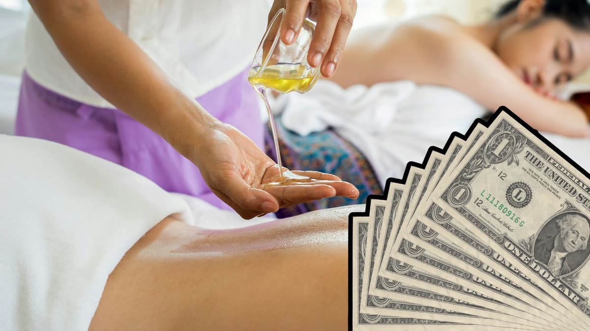 A woman was asked to tip before getting her massage