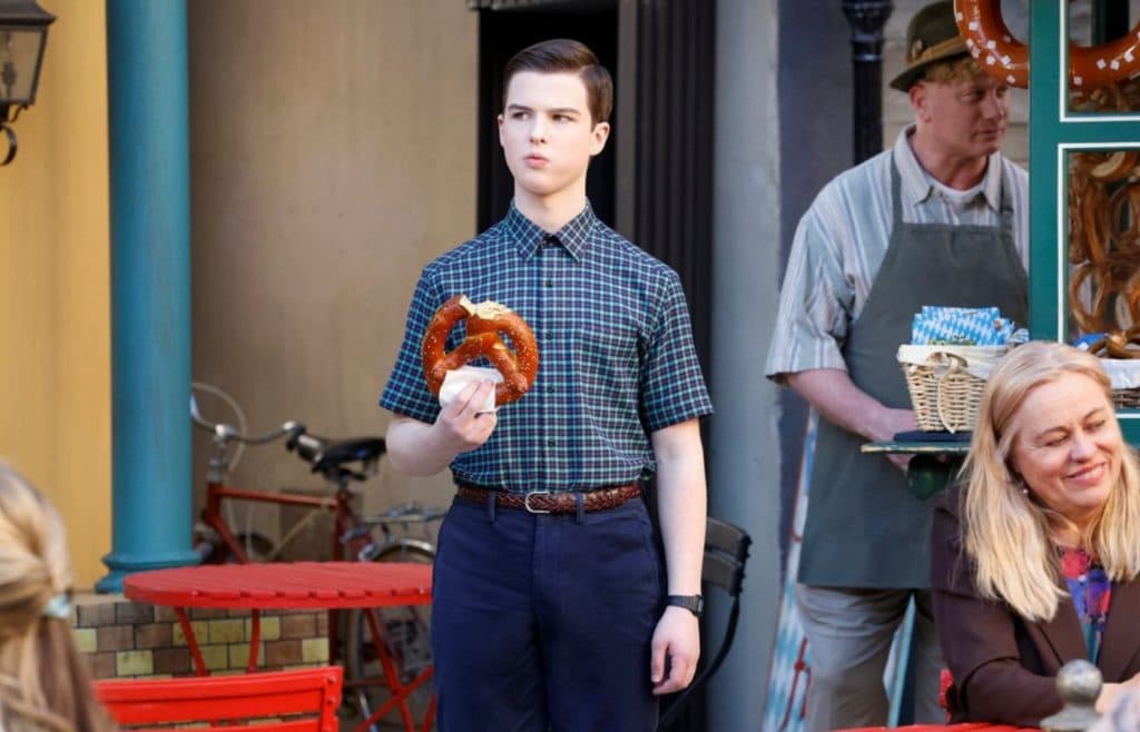 Iain Armitage as Young Sheldon in Season 7 Episode 1