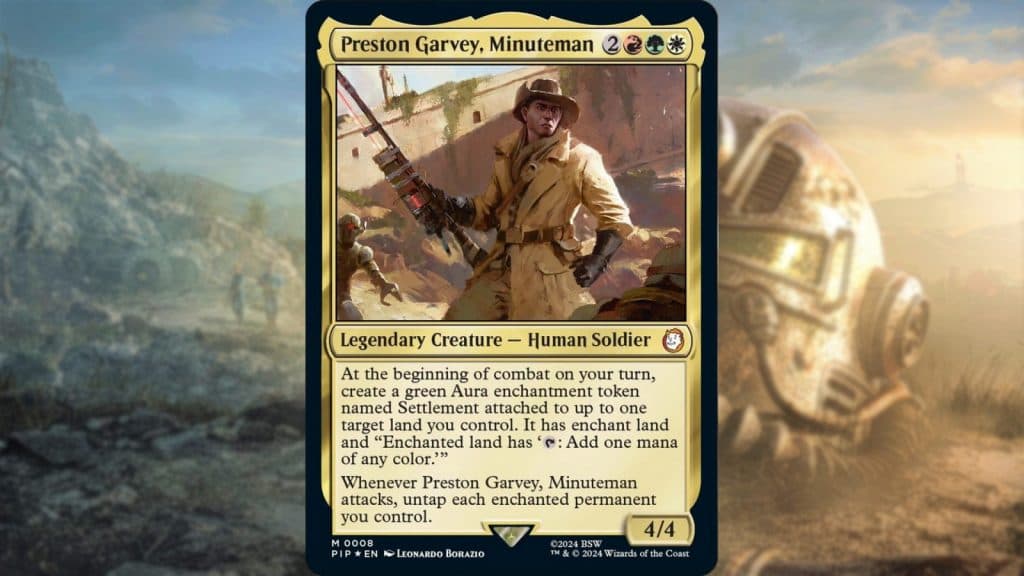 MTG Fallout Preston Garvey card