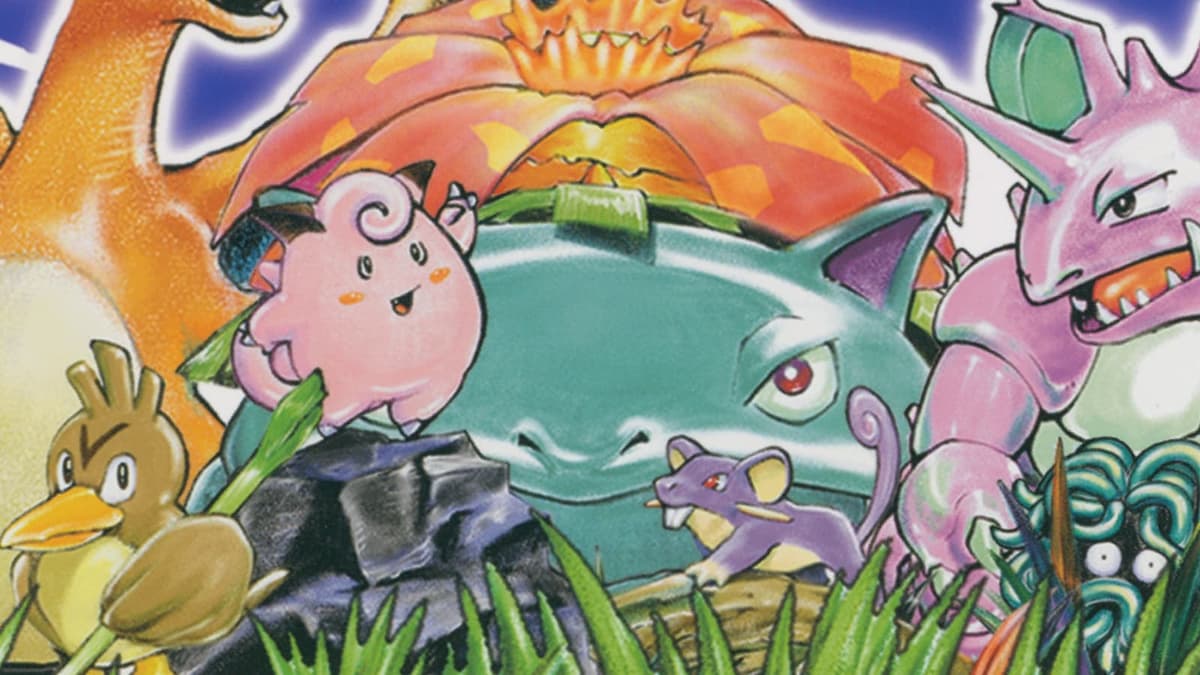 Clefairy, Rattata, Farfetch'd, Nidoking, Venusaur in Pokemon TCG art