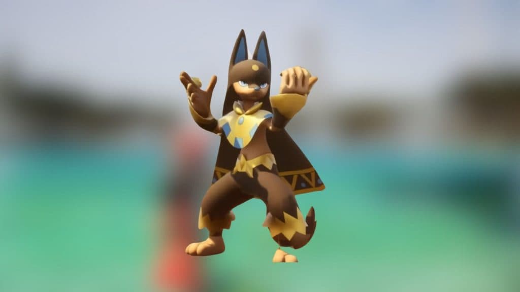 A custom image of Anubis in Palworld.