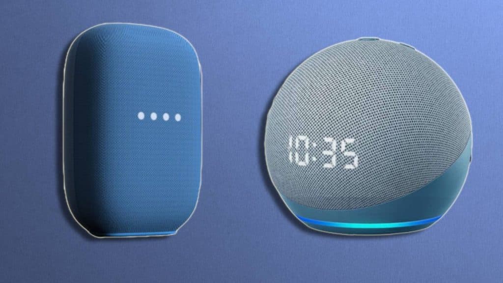 Google Nest Hub and Echo Dot