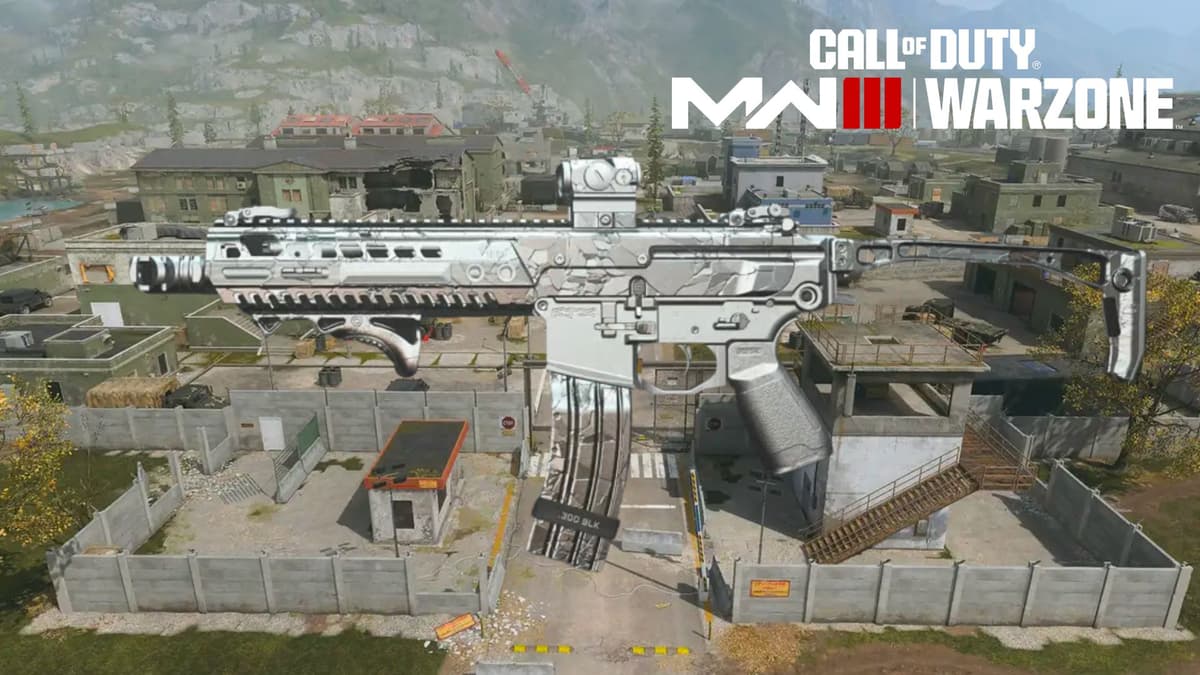 Silver M13C assault rifle in Modern Warfare 3 Warzone map