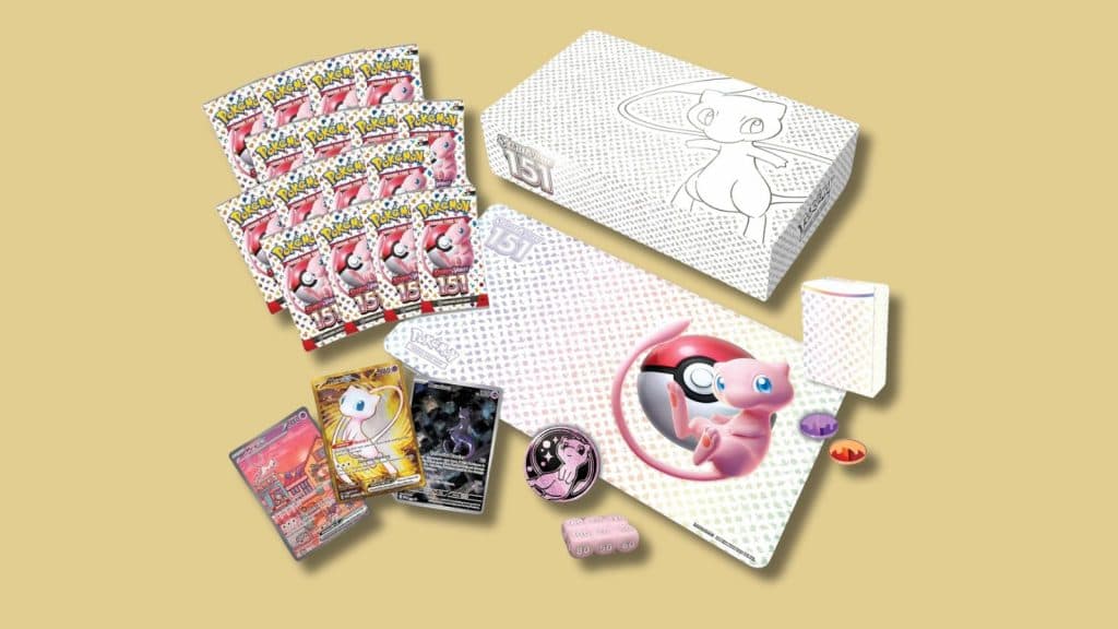 Pokemon 151 UPC contents.