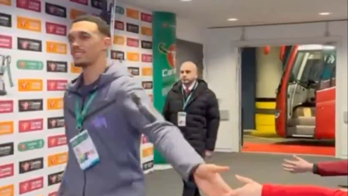 Alexander-Arnold arrives at Wembley