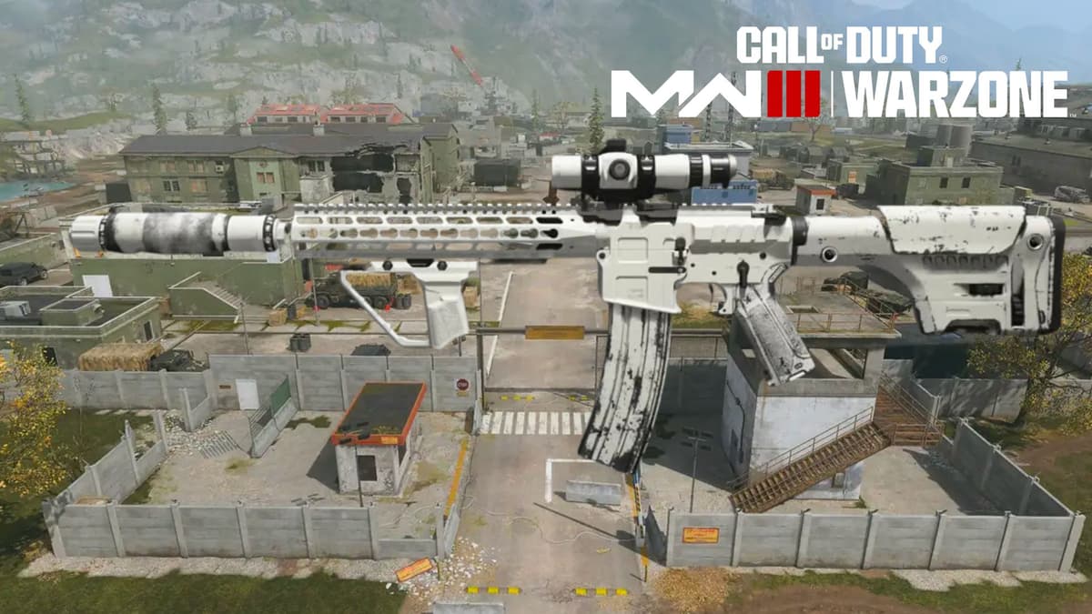 White and silve rifle on Modern Warfare. 3 warzone map