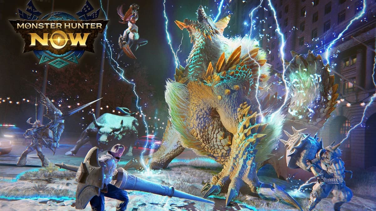 Hunters fighting Zinogre