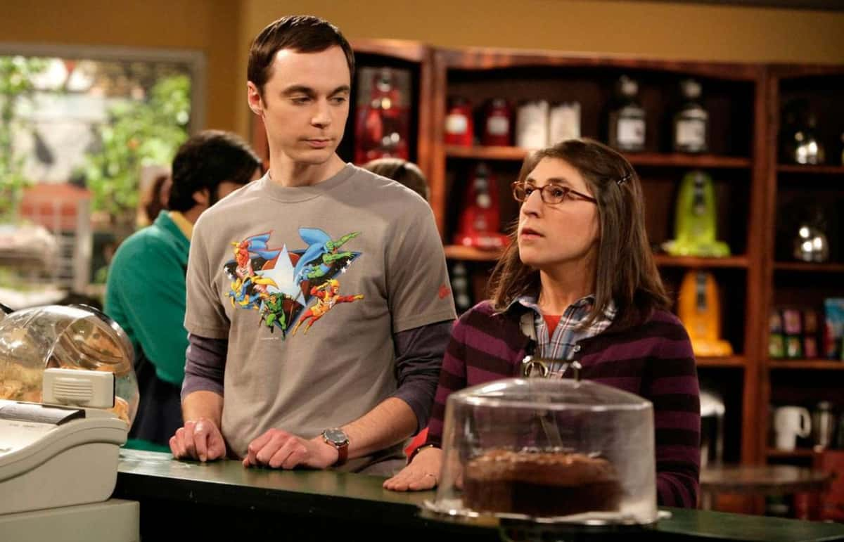 Amy and Sheldon in The Big Bang Theory