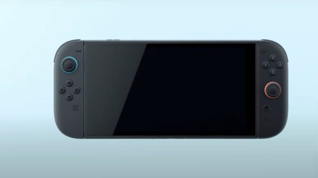 An image of the Nintendo Switch 2 from the official announcement trailer.