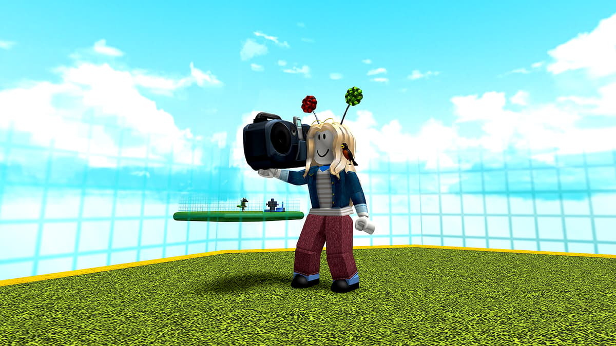 Image of a Roblox character holding a boombox