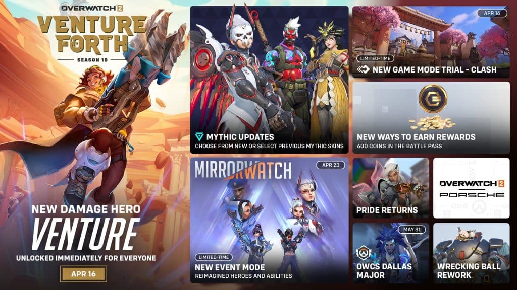 Overwatch 2 Season 10 roadmap