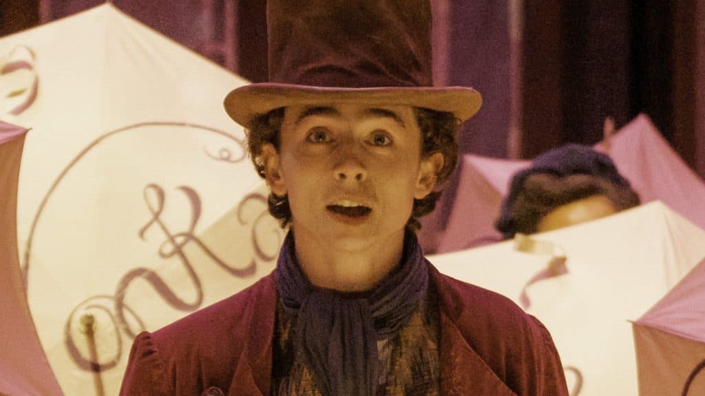 Timothee Chalamet in Wonka.