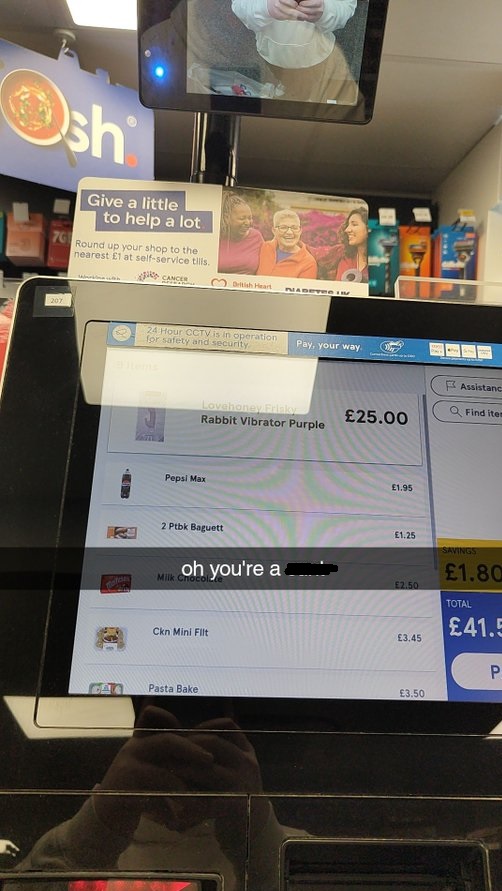 Shoppers humiliated after self checkout discount code actually