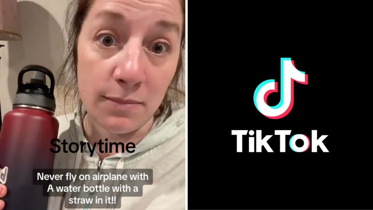 Passenger warns travelers not to bring water bottles with straws on plane