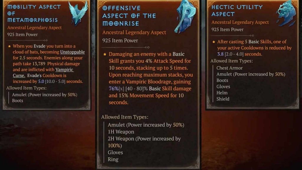 Diablo 4 Mid Season Update Reintroduces Vampiric Powers But Not As   Diablo 4 S3 Vampiric Powers Aspects 1024x576 