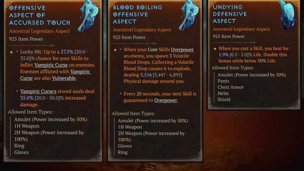 Diablo 4 Mid Season Update Reintroduces Vampiric Powers But Not As   Diablo 4 Season 3 Vampiric Powers Aspects 1024x576 