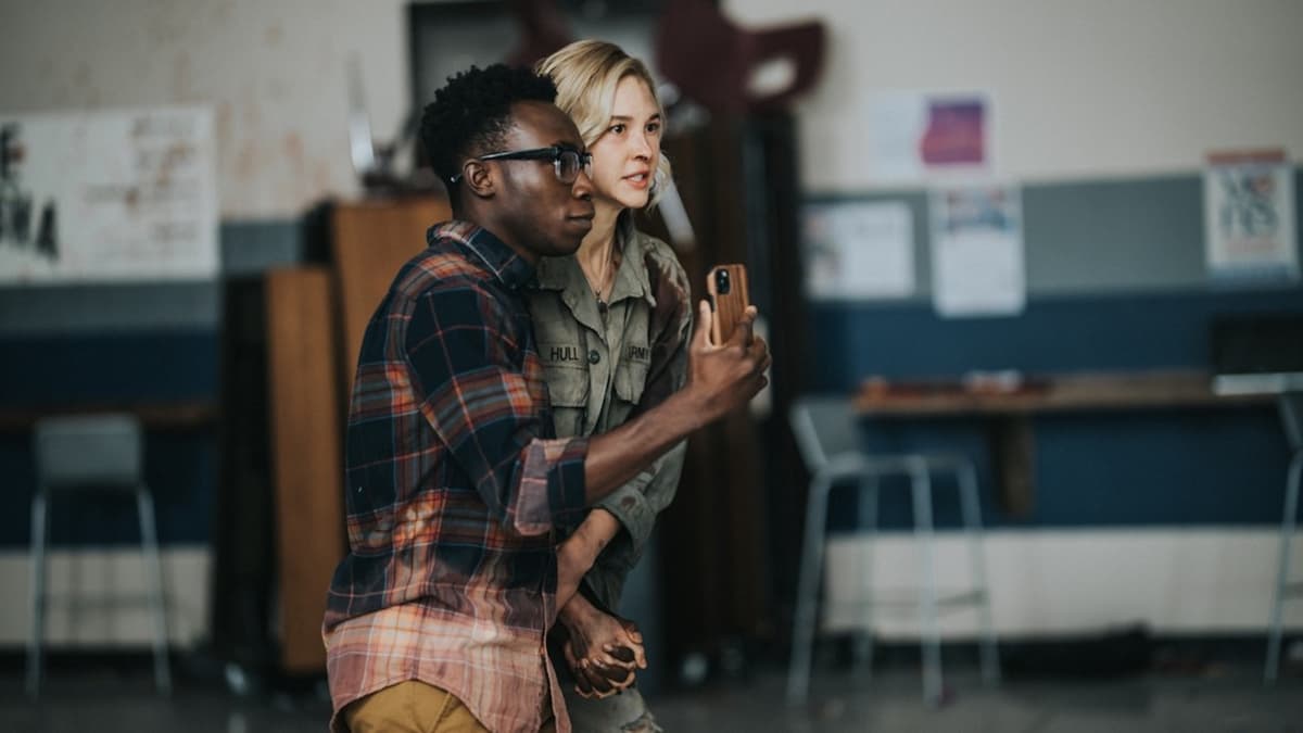 Olly Sholotan and Isabel May in Run Hide Fight