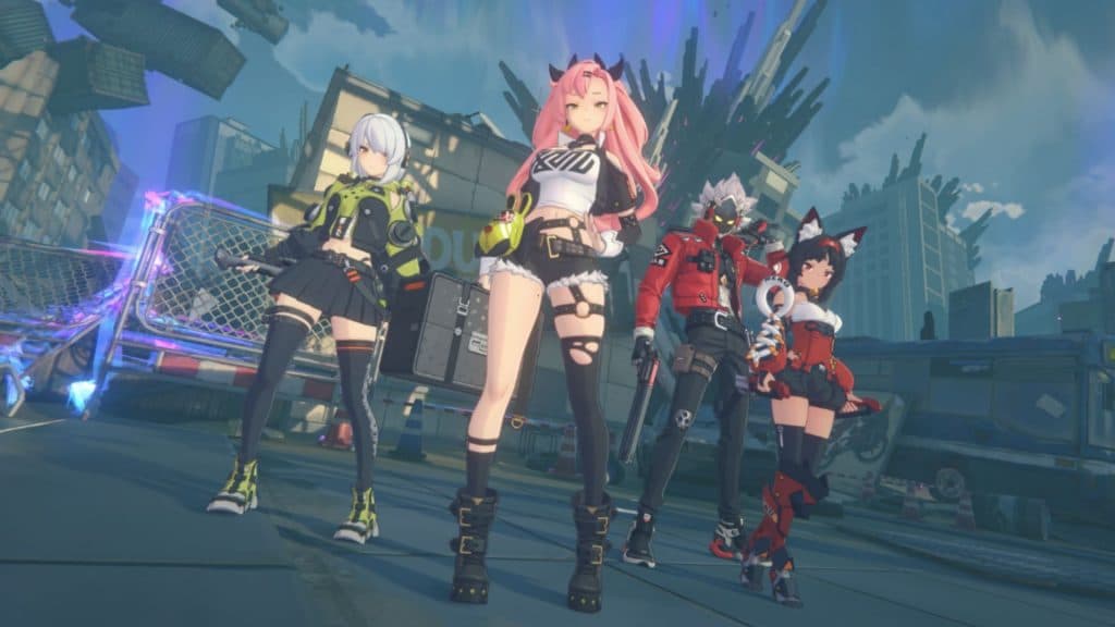 An image of some main Zenless Zone Zero characters including Anby, Nicole, Billy and Nekomiya.