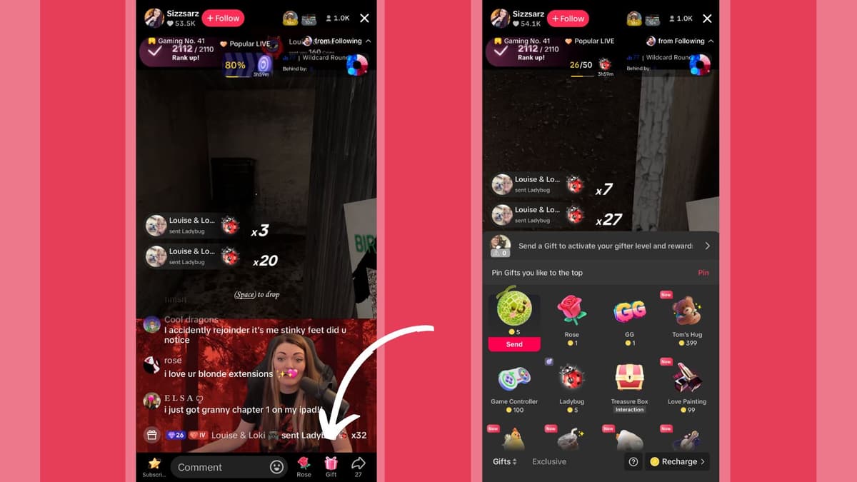 How to send TikTok gifts on TikTok