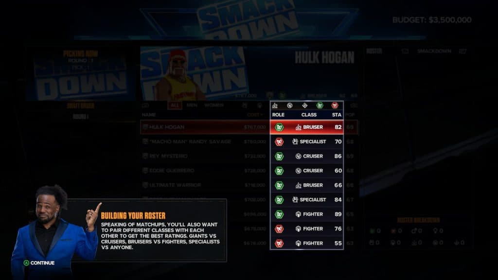 WWE 2K24 MyGM prompt