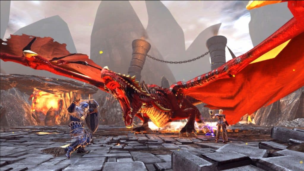 A huge dragon in Neverwinter