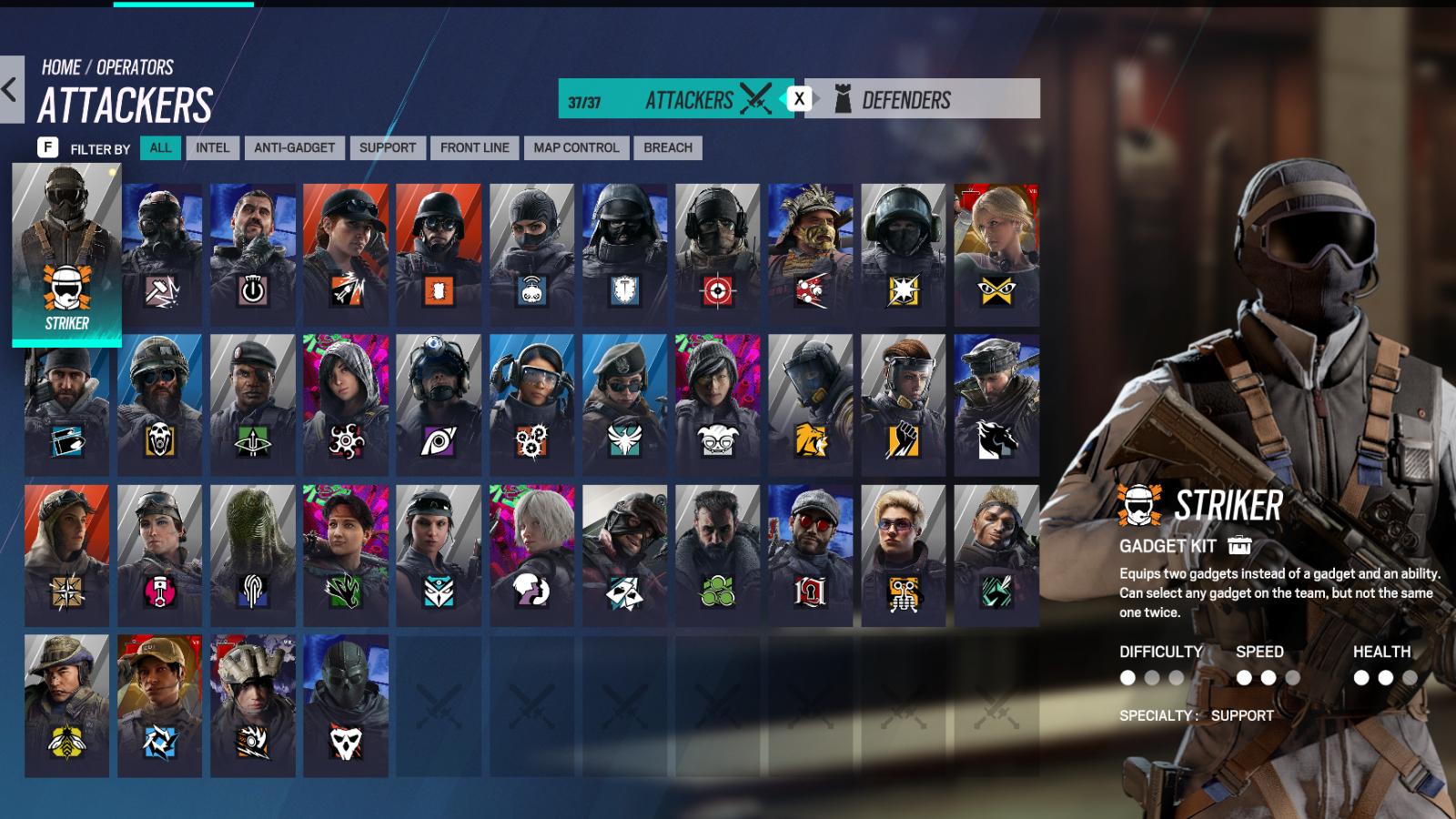 all Attackers in Rainbow Six Siege