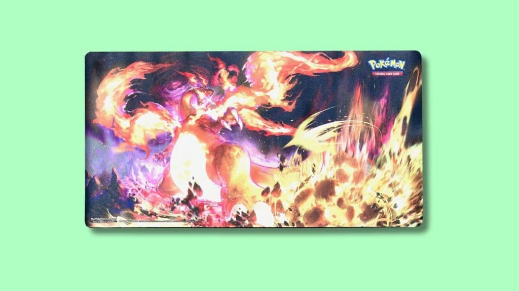 Charizard VMAX playmat.