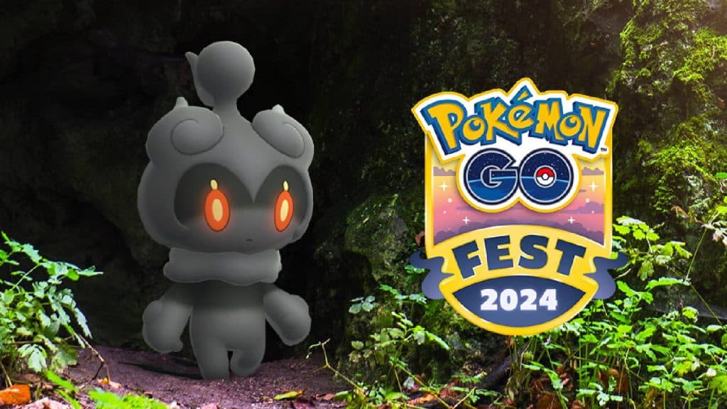 Key art shows Marshadow next to text reading "Pokemon Go Fest 2024"