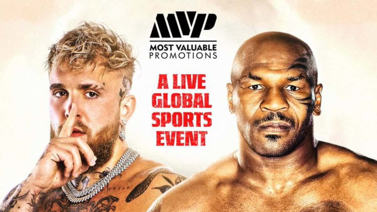 Jake Paul vs Mike Tyson fight poster