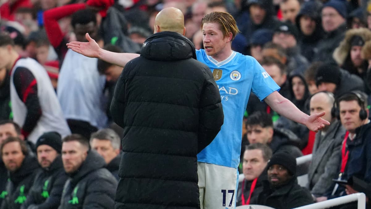 Kevin De Bruyne and Pep Guardiola