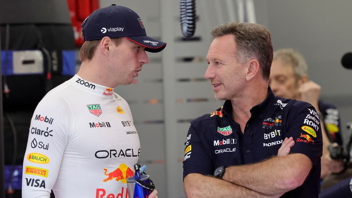 Max Verstappen and Christian Horner