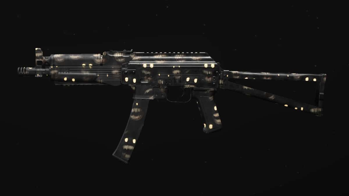 An image of the Drawn and Quartered animated camo in Modern Warfare 3 and Warzone.