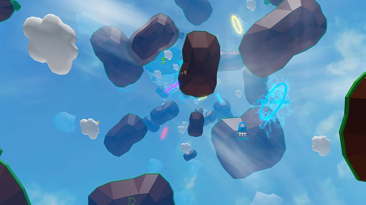 Image of the sky from the ground in Ninja Legends