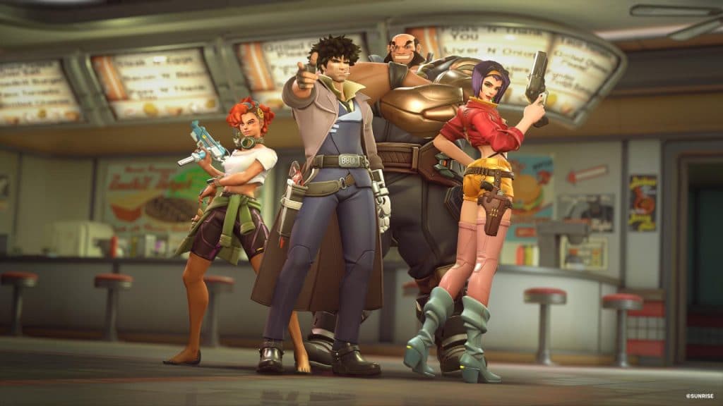 Overwatch 2 Cowboy bebop collab skins