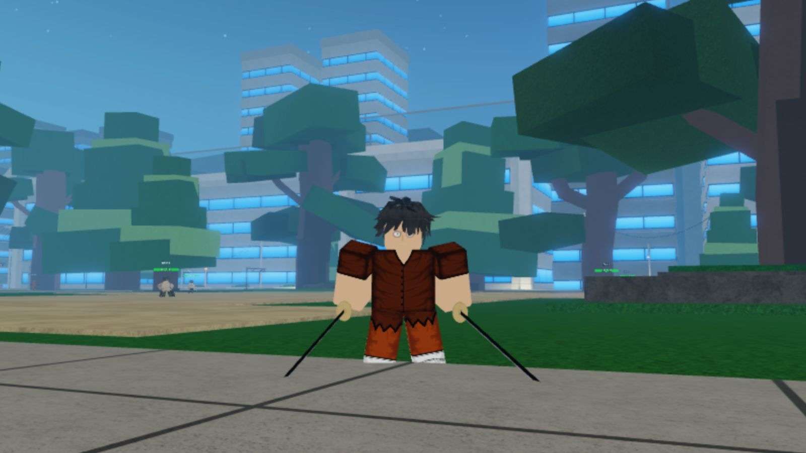 Player standing with two katanas in Project XL