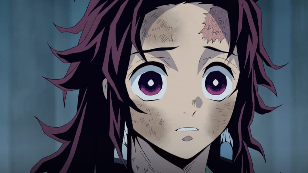 Tanjiro's long hair in Demon Slayer