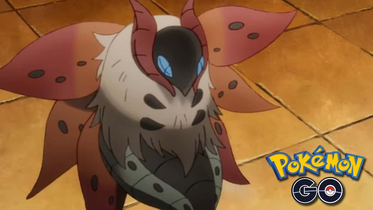 Alder's Volcarona about to attack in Pokemon Evolutions anime.