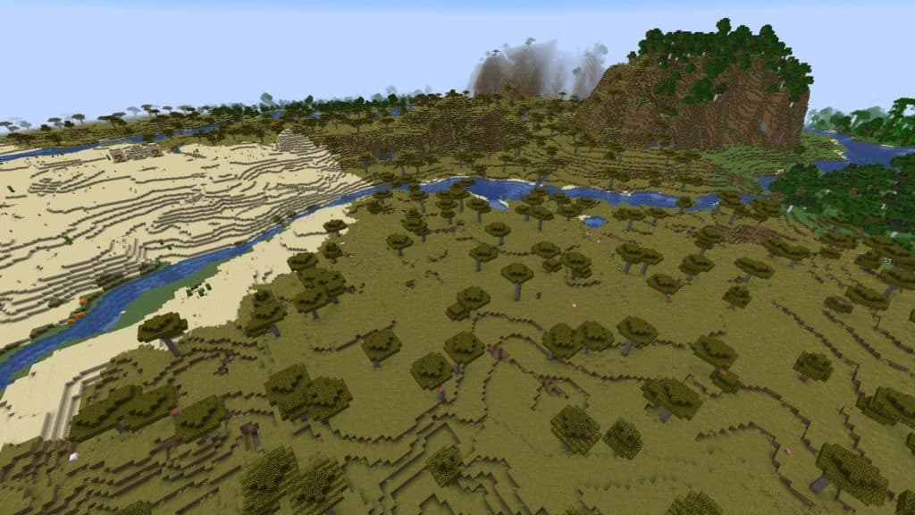 Minecraft savannah and desert seed