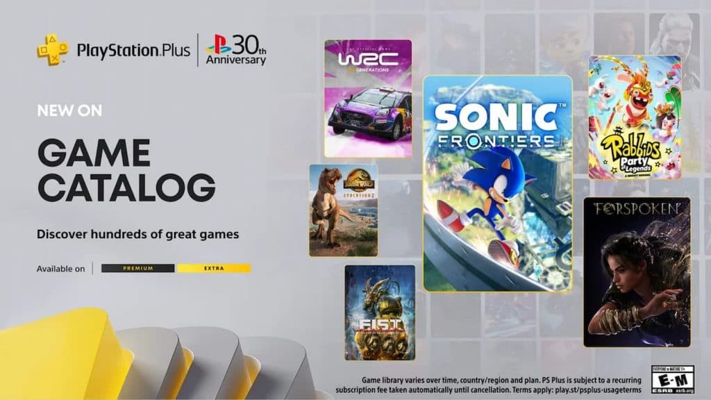 PS Plus Premium Extra December 2024 Forspoken Sonic Frontiers