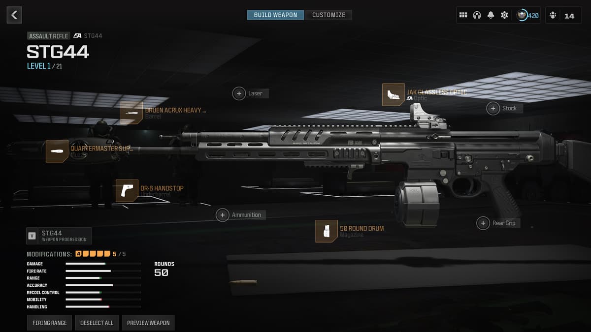 The best STG44 loadout to use in Warzone.