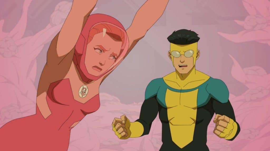 Atom Eve and Mark in Invincible Season 2 Episode 5